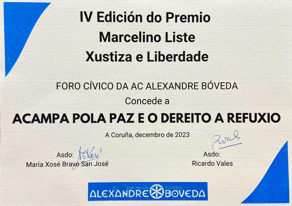 IV Prêmio Marcelino Liste Xustiza e Liberdade